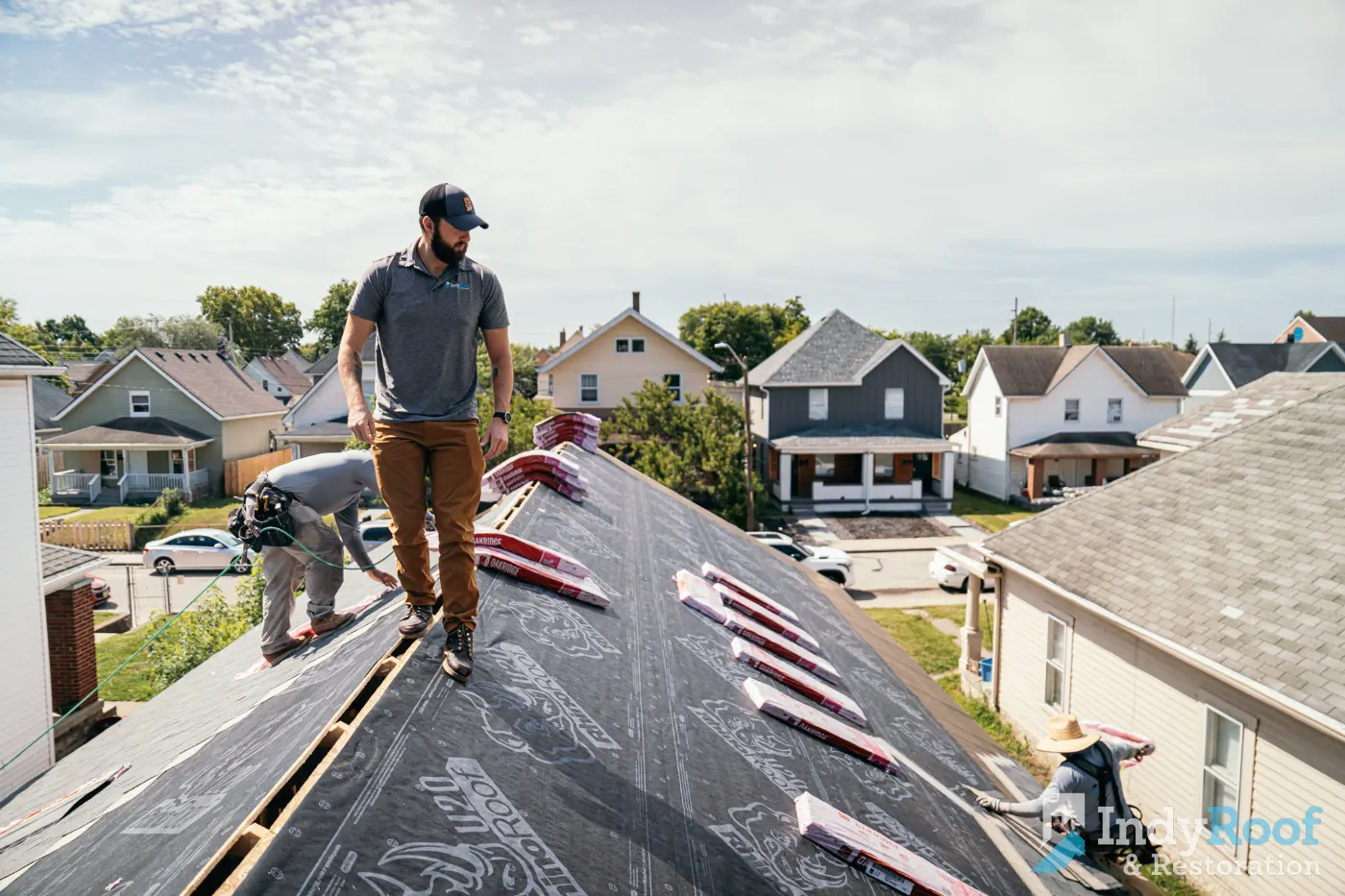 Roof inspection documented on a Warrington home